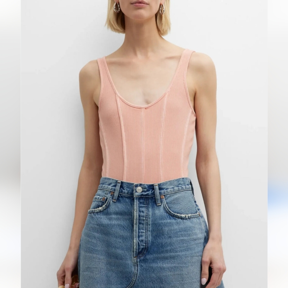 NWT Agolde Ribbed Bodysuit - Picture 2 of 2